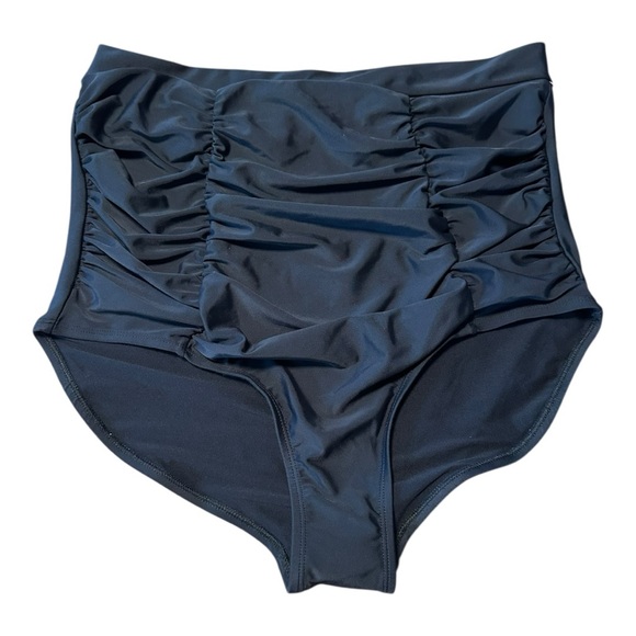 Shapermint High Waisted Bathing Suit Bottoms NWT Sz 2XL Ruched Black Flattering - Picture 1 of 10